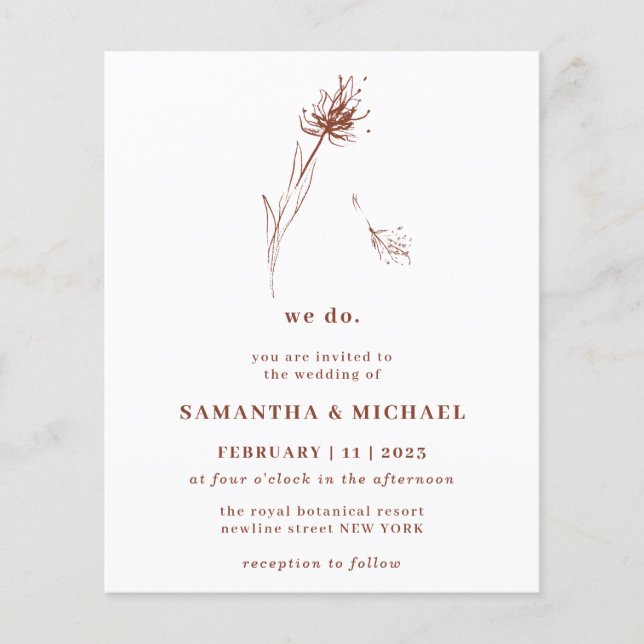 Dandelion Flower Terracotta Indie Budget. Flygblad (Framsidan)