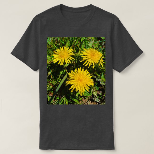 Dandelion Flower Trio 1 T Shirt (Design framsida)