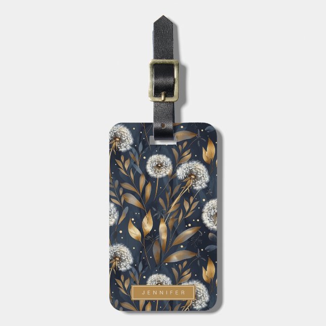 Dandelion Flowers Luggage Tags Bagagebricka (Vertikal Framsida)