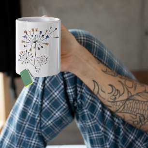 Dandelion Flowers Music Älskare Gift for Guitarlis Kaffemugg