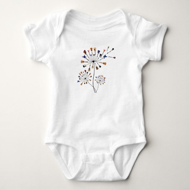 Dandelion Flowers Music Älskare Gift for Guitarlis T Shirt (Framsida)