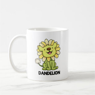 Dandelion Funny Lejon Pun Kaffemugg