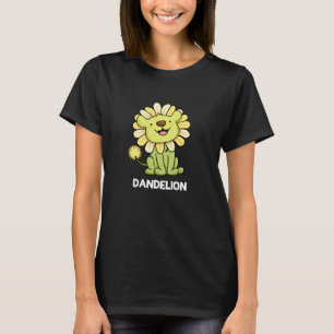 Dandelion Funny Lejon Pun Mörk BG T Shirt