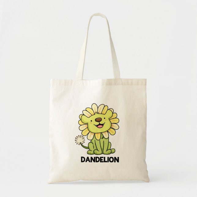 Dandelion Funny Lejon Pun Tygkasse (Framsidan)