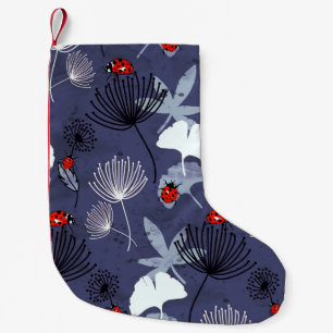 Dandelion Ginkgo: Abstrakt Hand Teckning Liten Julstrumpa
