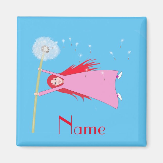 Dandelion Girl Thunder_Cove, rödhårig Magnet (Framsidan)