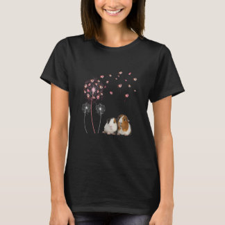 Dandelion Guinea Gris Cute Guinea Blommigt  Dandel T Shirt