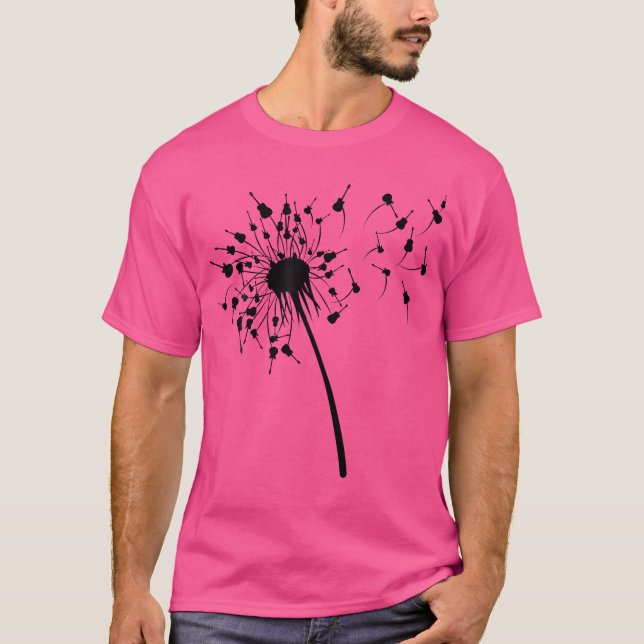 Dandelion Guitar Shirt for Guitarist Guitar T (Framsida)