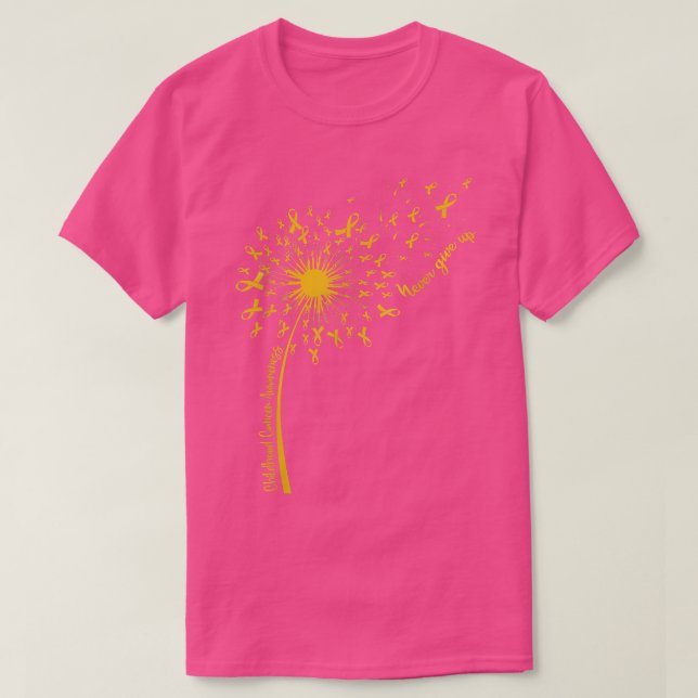 Dandelion Guld Ribbon Childnature Canceness S T Shirt (Design framsida)