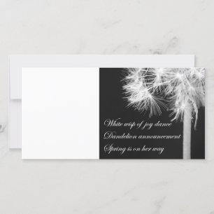 Dandelion Haiku-fotokort