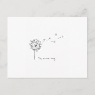 Dandelion hand illustrerade ett roligt kort för Va