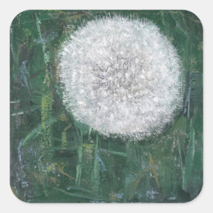 Dandelion Head 2008 Fyrkantigt Klistermärke