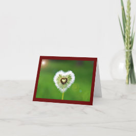 Dandelion Heart Valentine Card Helgkort