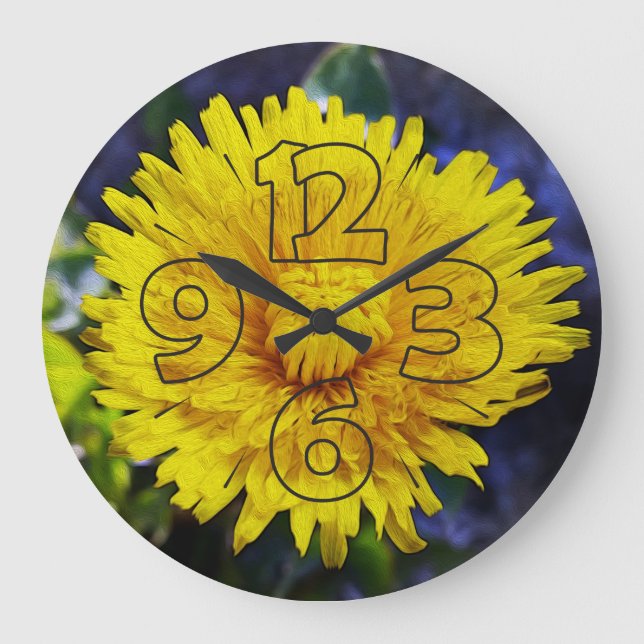 Dandelion i solljus stor klocka (Framsida)