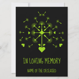 Dandelion i Vinden i trä för flytande minnen Kort