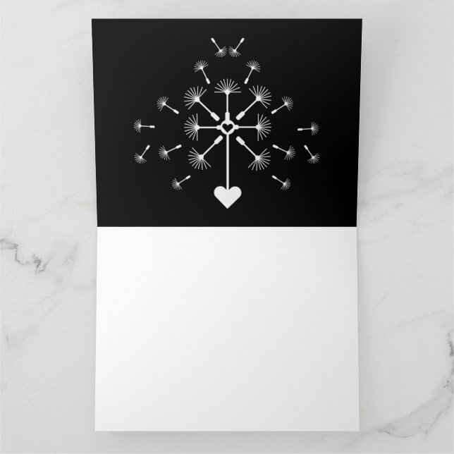 Dandelion i Vinden när det gäller att hysa minne Kort (Inuti)