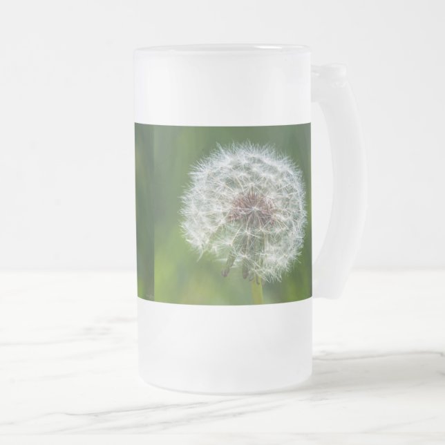 Dandelion in Light Frosted Glass Beer Mugg (Framsida höger)