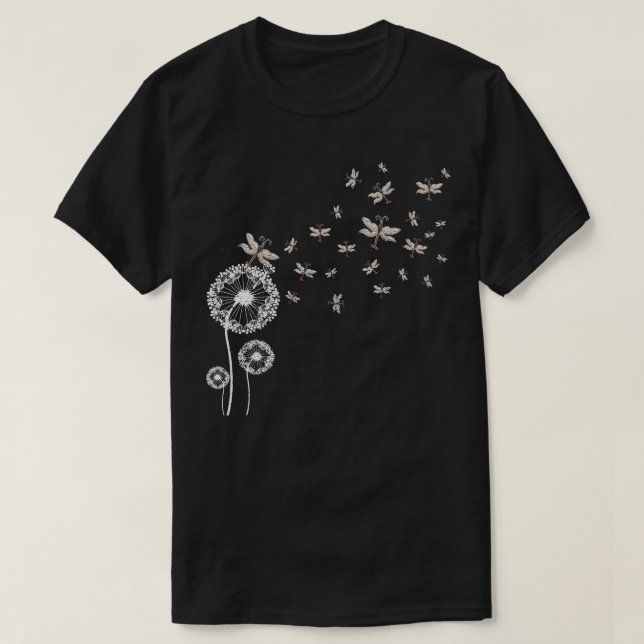 Dandelion Insekt Dragonfly T Shirt (Design framsida)