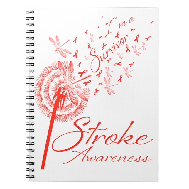 Dandelion jag är en efterlevande stroke Awareness  Anteckningsbok (Framsidan)