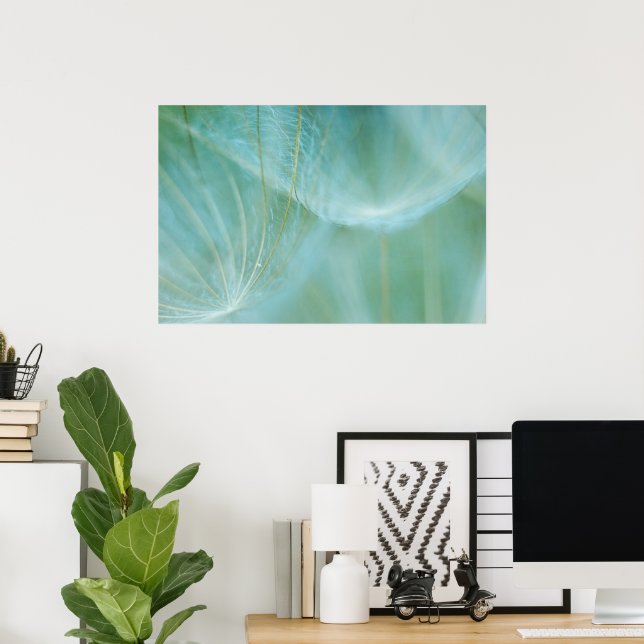 Dandelion-makro Poster (Hemmakontoret)