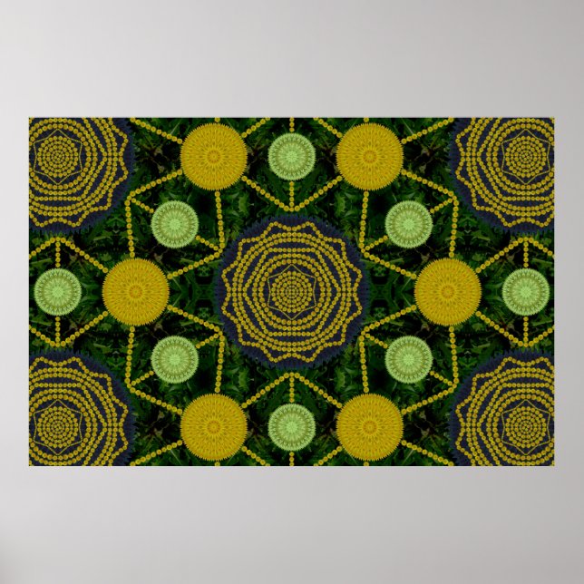 Dandelion Mandala Array Poster (Framsidan)