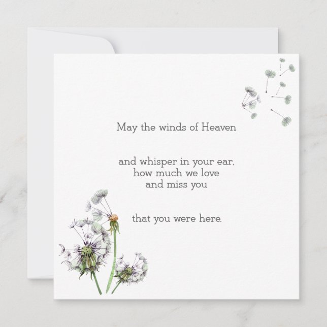 Dandelion Memory Anteckningskort (Framsida)