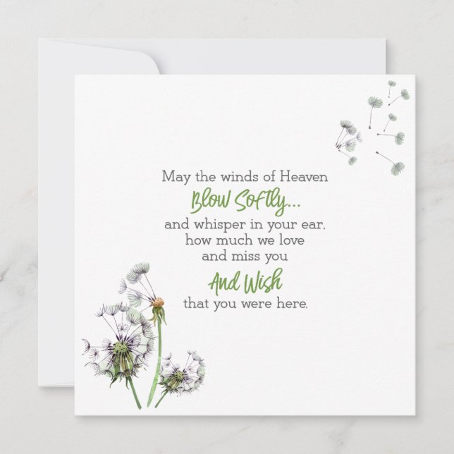 Dandelion Memory Anteckningskort (Framsida)