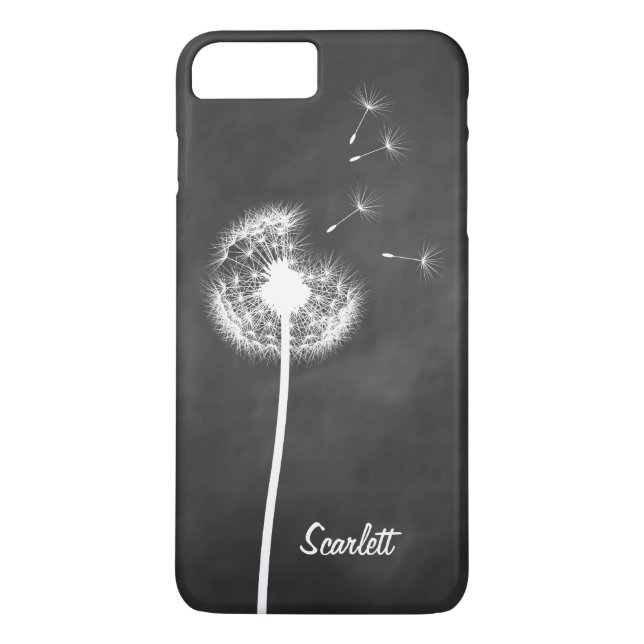 Dandelion Monogram Chalkboard iPhone 7 Plus Case-Mate iPhone Skal (Baksida)