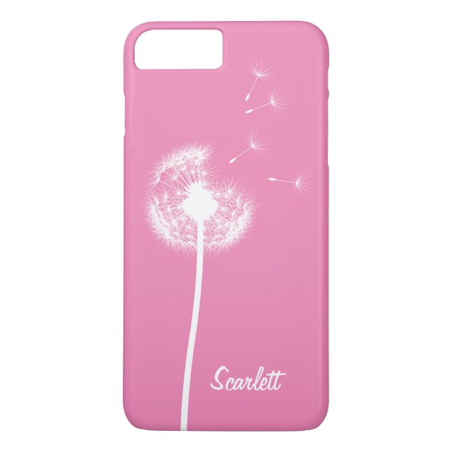Dandelion Monogram Rosa iPhone 7 Plus Case-Mate iPhone Skal (Baksida)