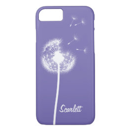 Dandelion Monogrammed Violet iPhone 7 Fodral