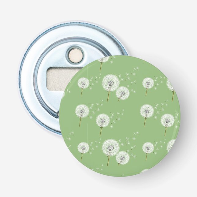 Dandelion Mönster om Grönten Flasköppnare (Framsidan)