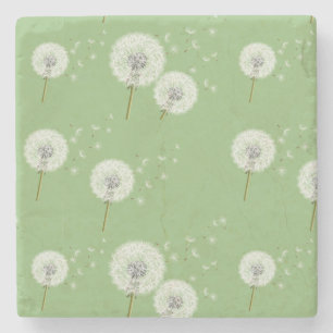 Dandelion Mönster om Grönten Stenunderlägg