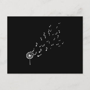 Dandelion Musik noter Piano Player Pianist Gift Vykort