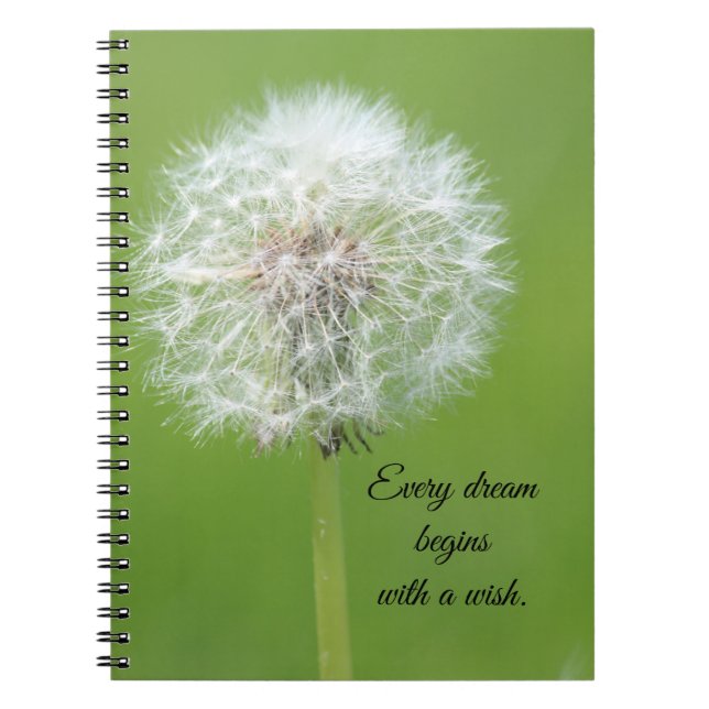 Dandelion Önskemål Anteckningsbok (Framsidan)