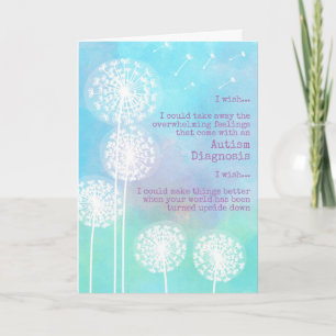 Dandelion Önskemål Autism Support Sympathy Kort