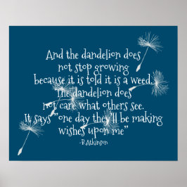 Dandelion Önskemål Design Poster