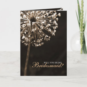Dandelion Önskemål: "Kommer du att bli min Bridesm Inbjudan