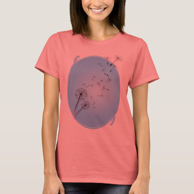 Dandelion på Baby blue fartyg Tee Shirt (Framsida)