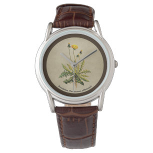 Dandelion på gammal Papper Armbandsur