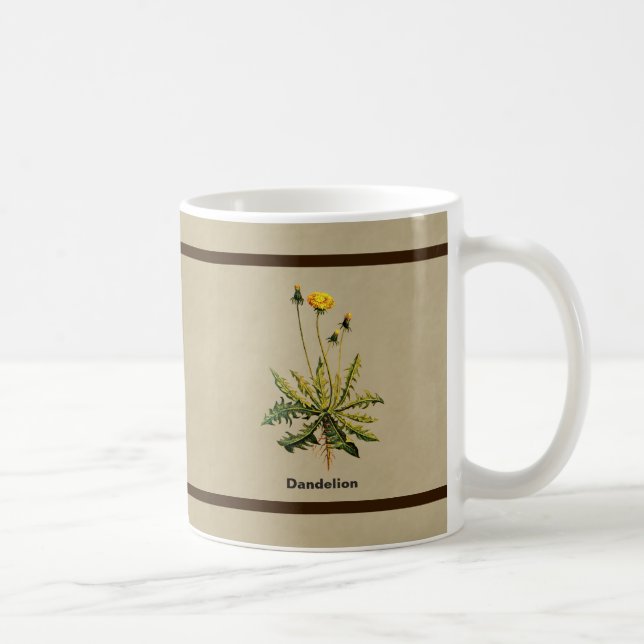 Dandelion på gammal Papper Kaffemugg (Höger)