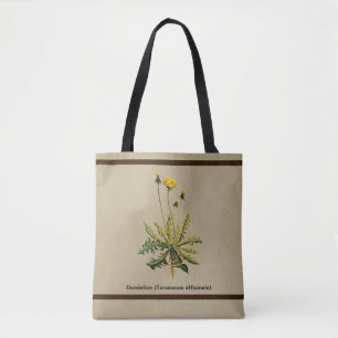 Dandelion på gammal Papper Tygkasse