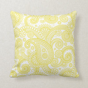 Dandelion Paisley Blommigt Swirl Kudde