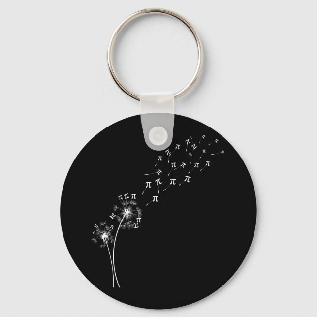 Dandelion Pi Day Flower Blommigt Träd Math Älskare Nyckelring (Framsida)