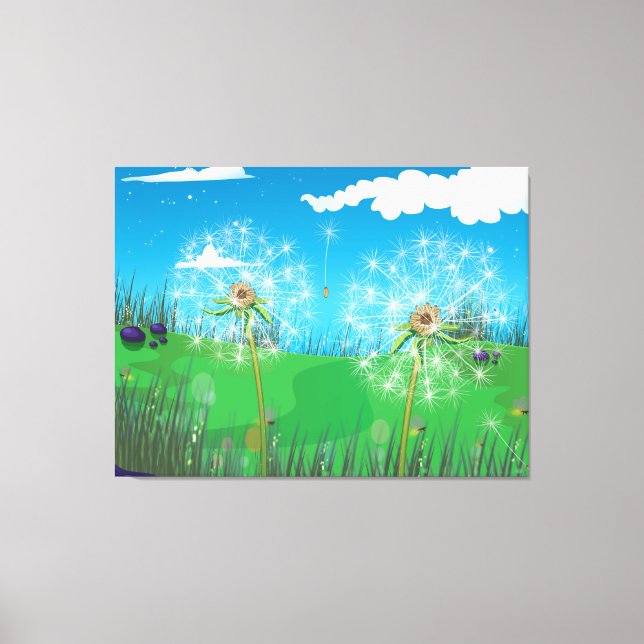 Dandelion Plant Canvastryck (Framsida)