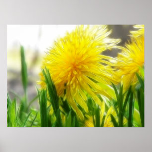 Dandelion Porträtt Poster