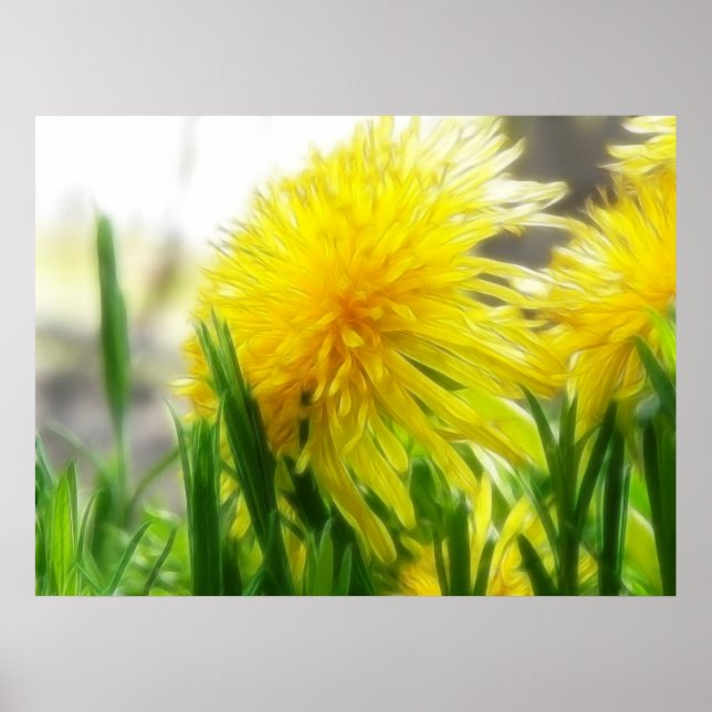 Dandelion Porträtt Poster (Framsidan)
