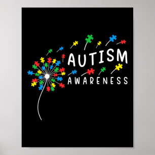 Dandelion Puzzle Biet Coola Autism Boys Girls Kids Poster