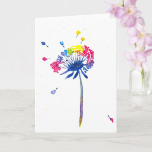 Dandelion Rainbow Foleting Card Kort