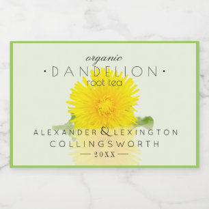 Dandelion Root Tea Homemade Mat Etiketter