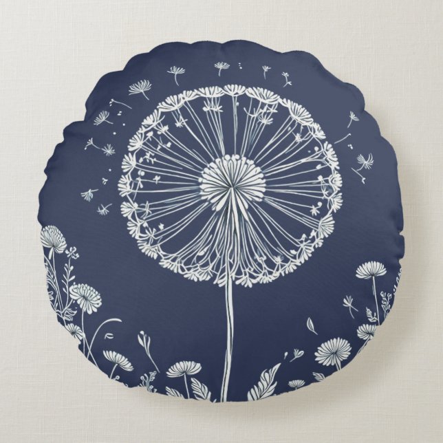 Dandelion Rund Kudde (Framsidan)